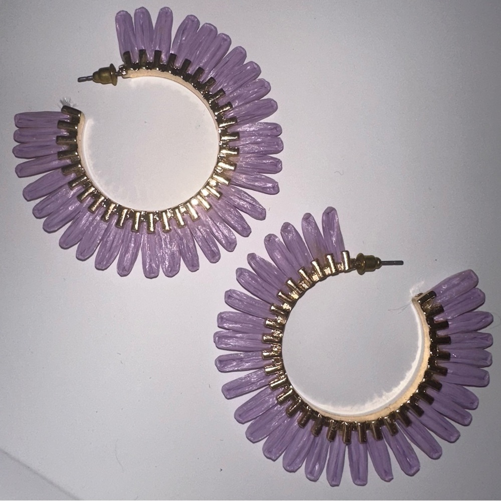 Chic Lavender Hoop Earrings